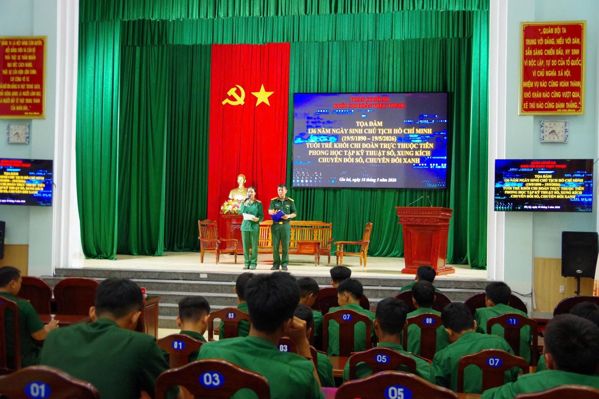 LỮ ĐOÀN 368 TỔ CHỨC TỌA ĐÀM "TIÊN PHONG HỌC TẬP KỸ NĂNG SỐ, XUNG KÍCH CHUYỂN ĐỔI SỐ, CHUYỂN ĐỔI XANH" VÀ TUYÊN TRUYỀN KỶ NIỆM 136 NĂM NGÀY SINH CHỦ TỊCH HỒ CHÍ MINH (19/5/1890 – 19/5/2026)